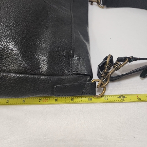 American Leather Company Black Leather Shoulder Bag - Picture 11 of 13